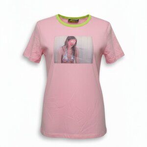 I'm Sorry by Petra Collins Pink Graphic T-Shirt Size L